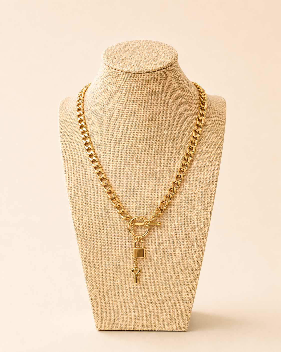 Golden Lock & Key Necklace