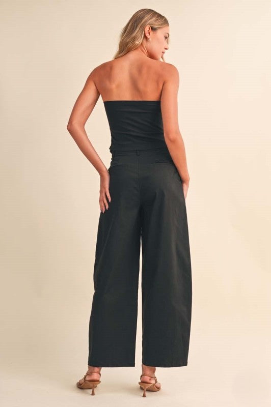 Black Corset Pant Set