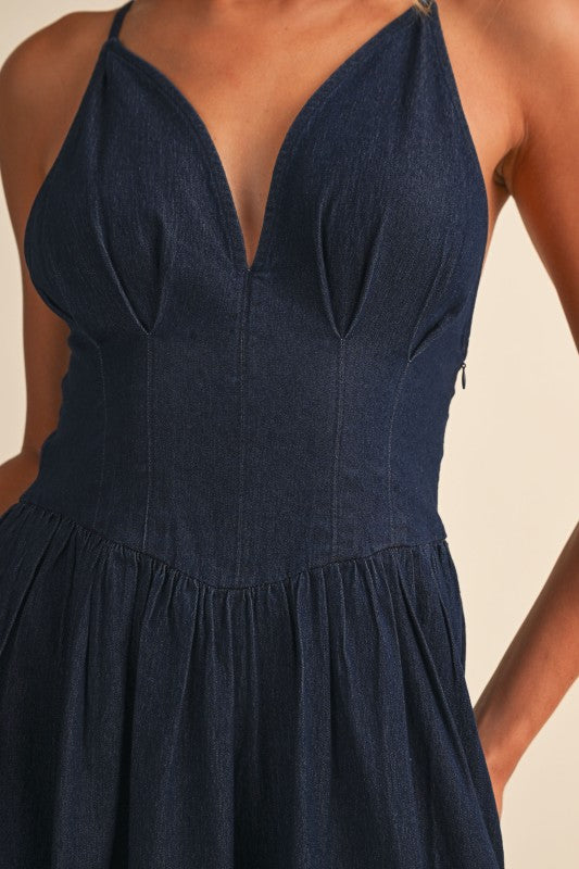 Denim Balloon Jumpsuit
