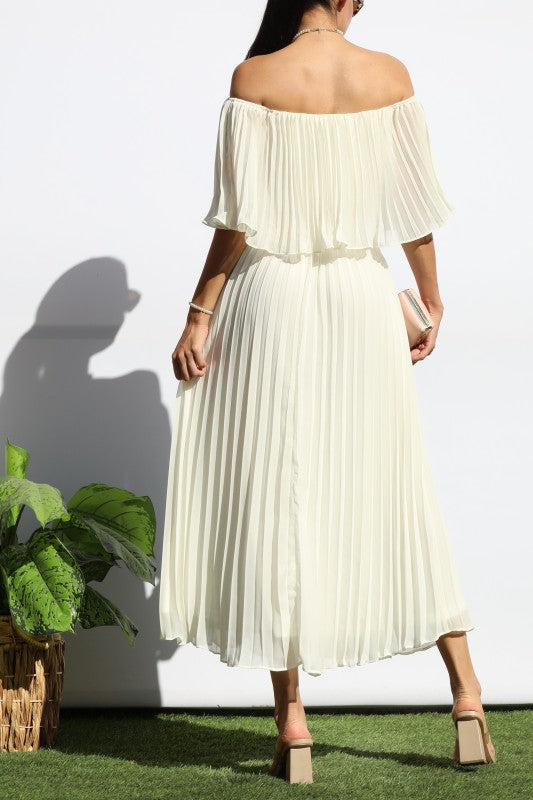 Soft Pearl Midi Dress