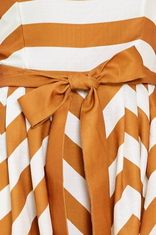 Sunset Stripe Strapless Jumpsuit