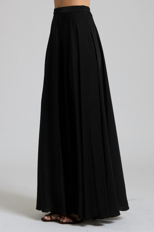 Satin High-Rise Maxi Skirt