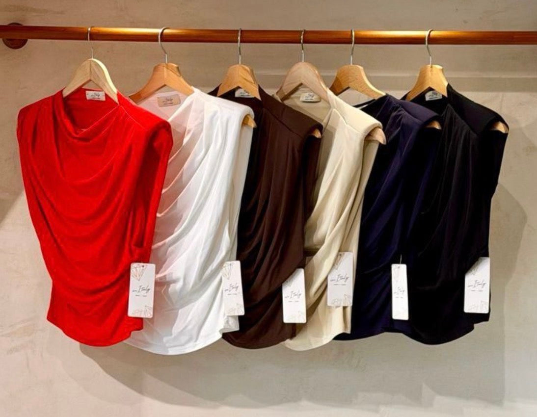 Italian Drape Sleeveless Top