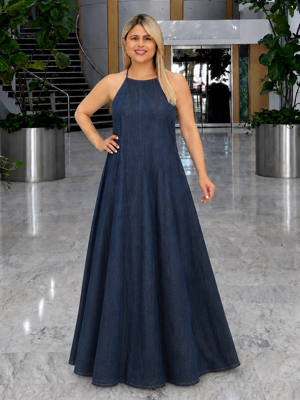 Indigo Grace Maxi Dress