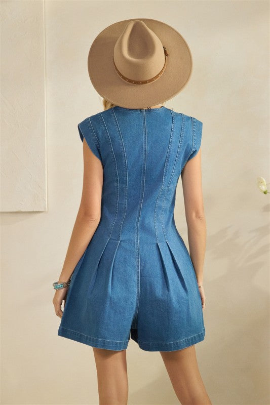 Harper Denim Romper