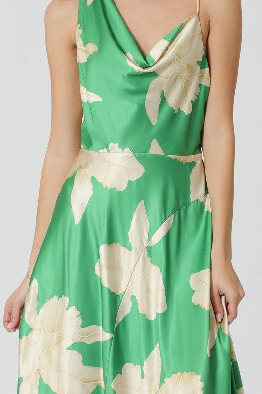 Classic Satin Bloom Dress