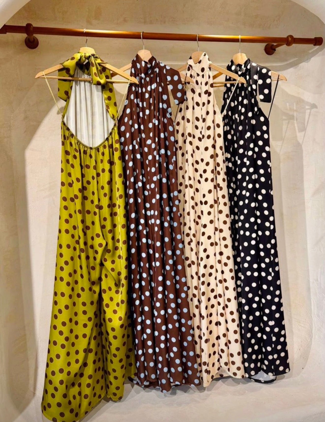 Polka Luxe Satin Jumpsuit