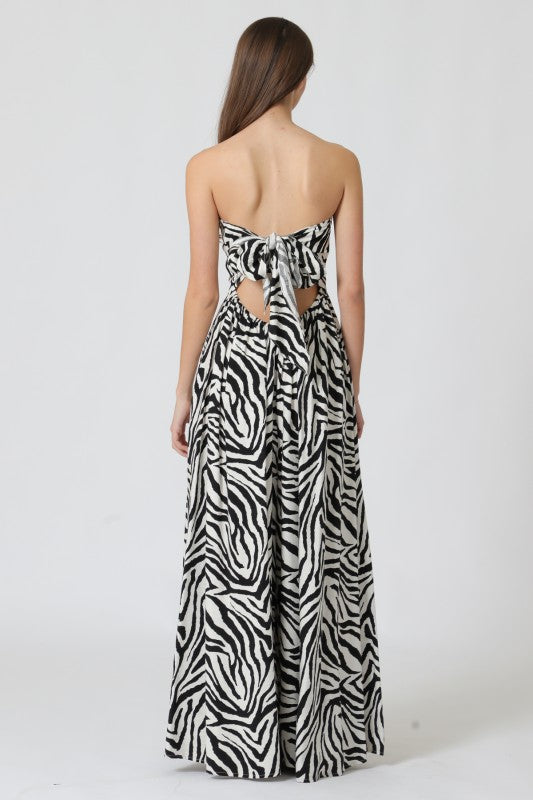 Wild Elegance Strapless Jumpsuit