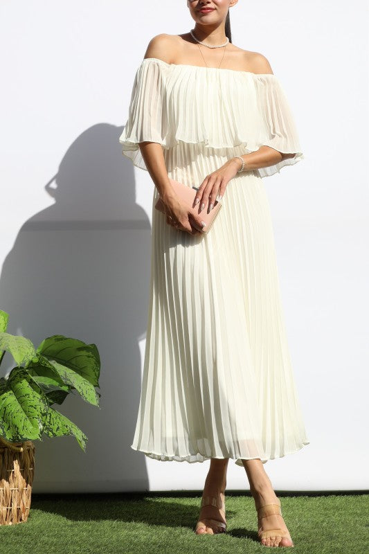 Soft Pearl Midi Dress