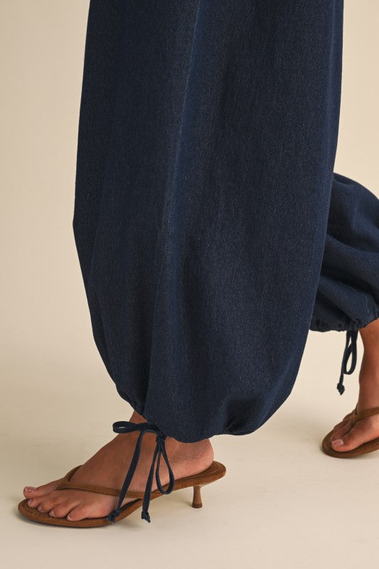 Denim Balloon Jumpsuit