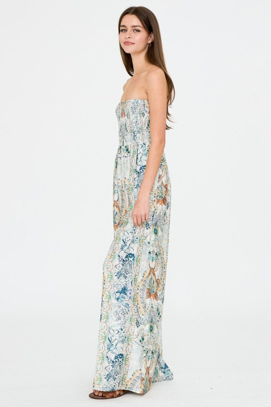 Bohemian Strapless Jumpsuit