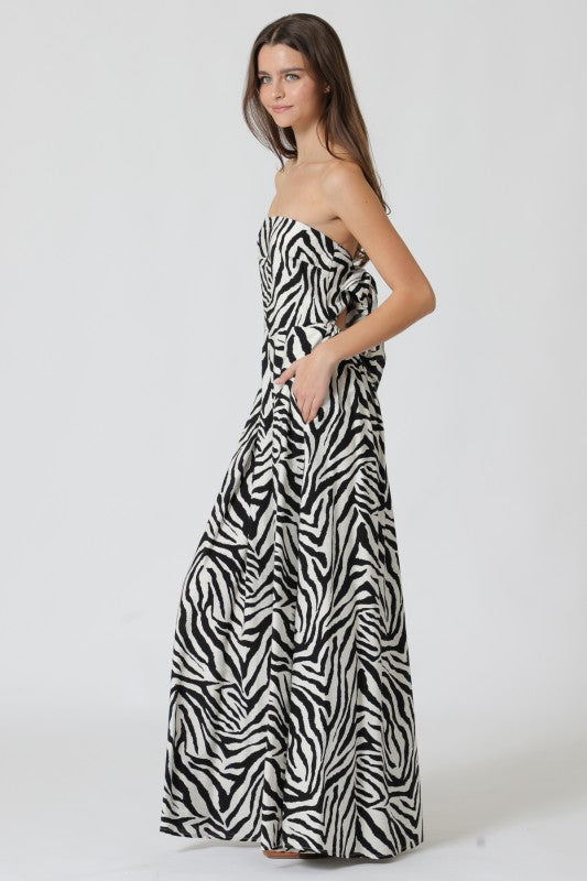 Wild Elegance Strapless Jumpsuit