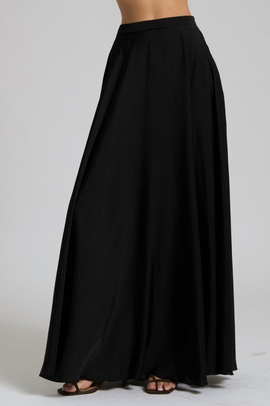 Satin High-Rise Maxi Skirt