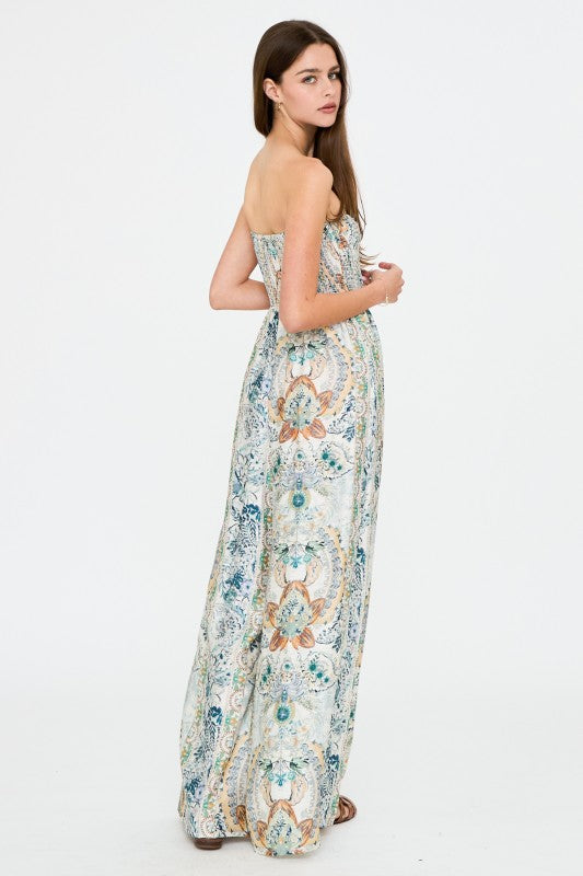 Bohemian Strapless Jumpsuit
