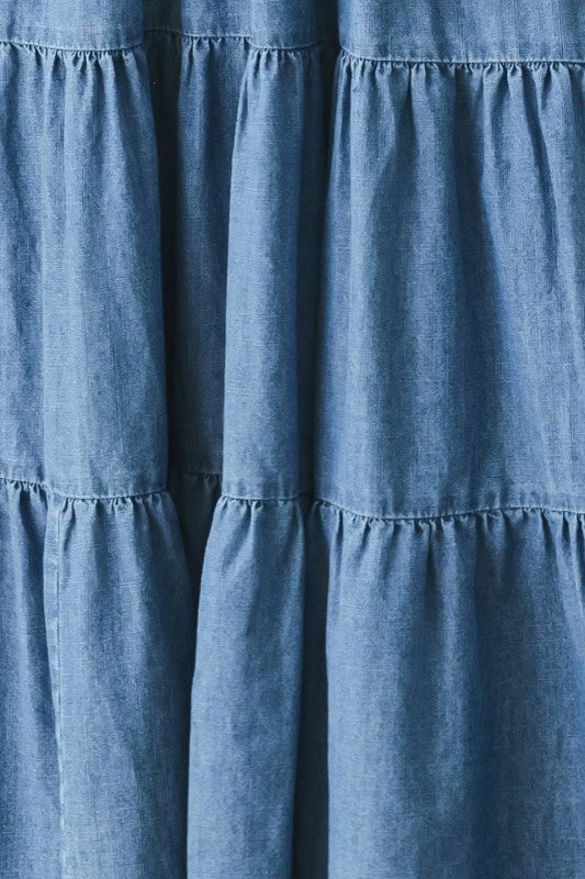 Denim Breeze Maxi Dress