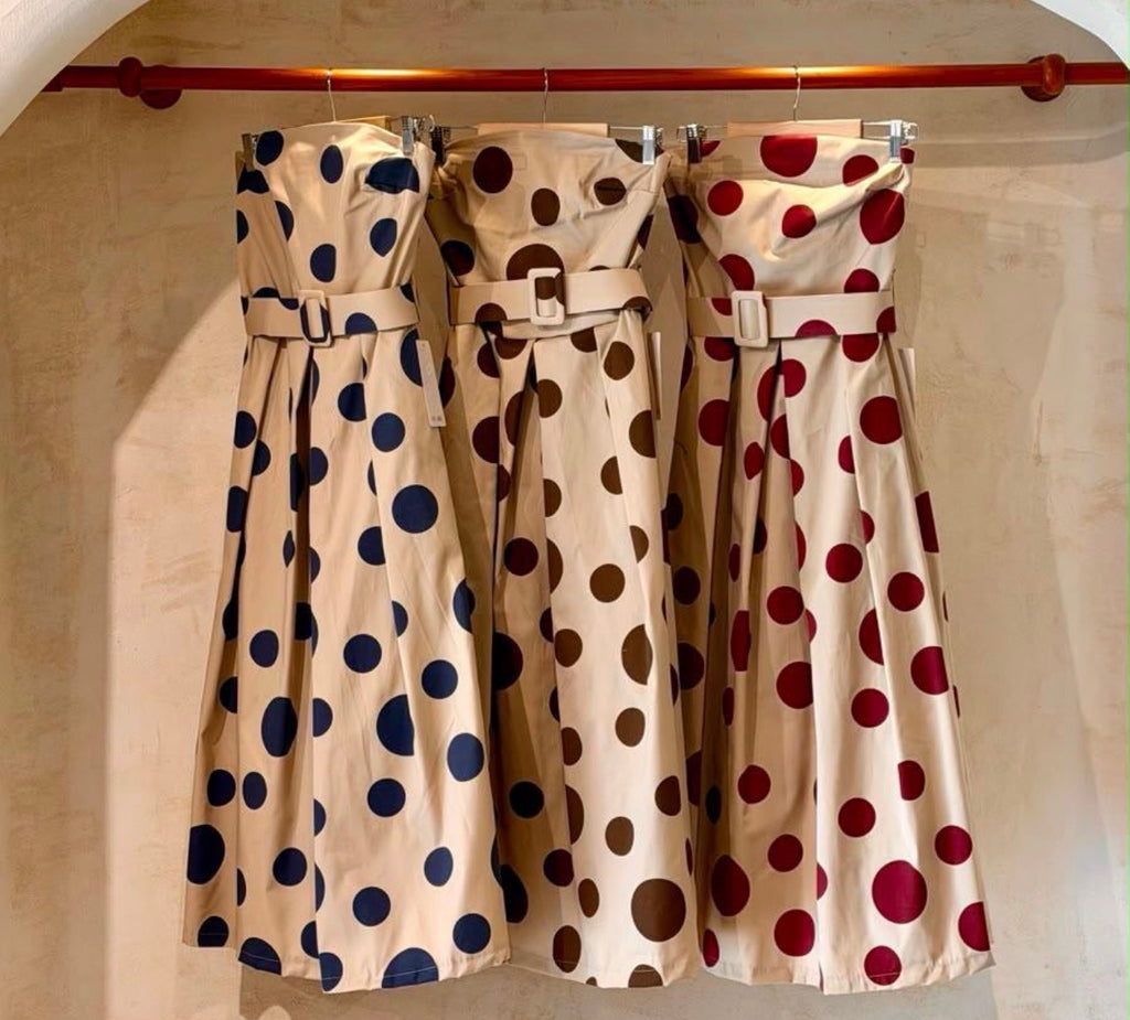 Italian Polka Dot Elegance Dress