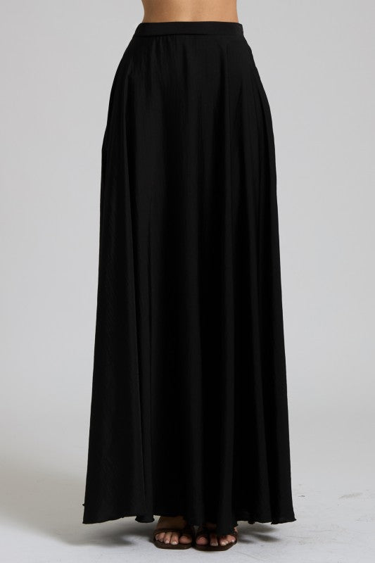 Satin High-Rise Maxi Skirt