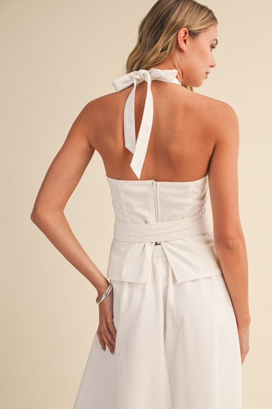 Grace Linen Halter Set