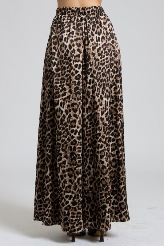 Leopard Print Strapless Two-Piece Set