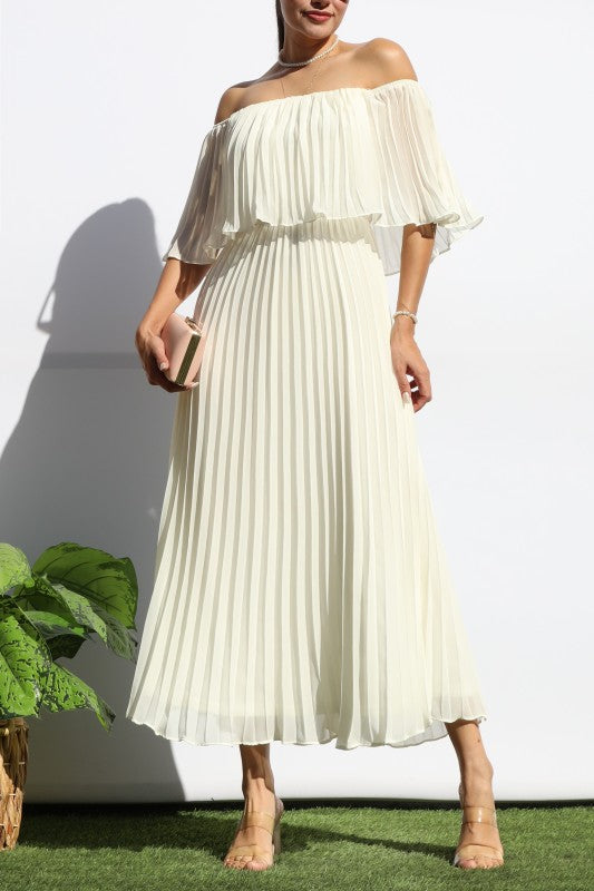 Soft Pearl Midi Dress