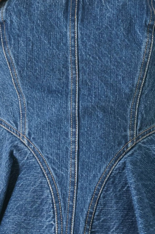 Camila Strapless Denim Top