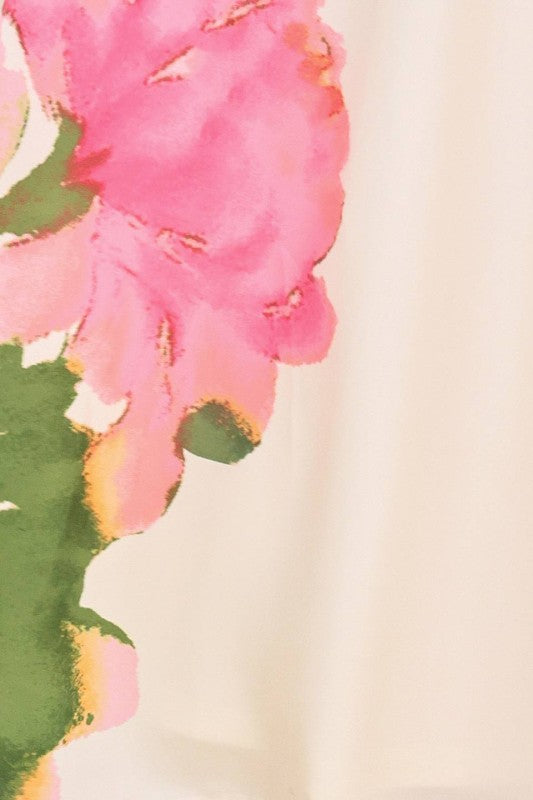 Rosé Bloom Halter Maxi Dress
