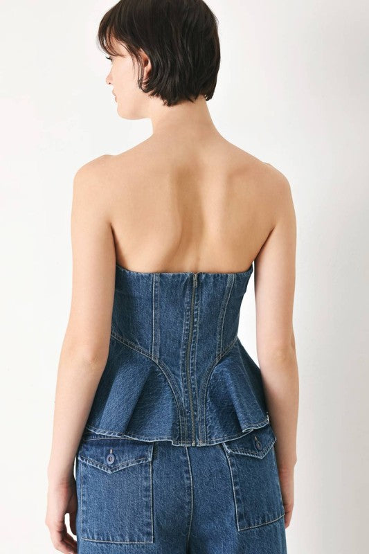 Camila Strapless Denim Top