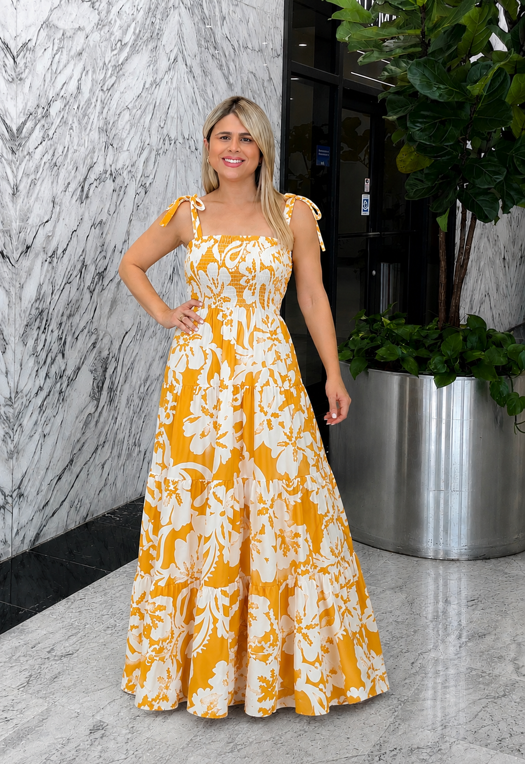 Sunshine Blossom Maxi Dress