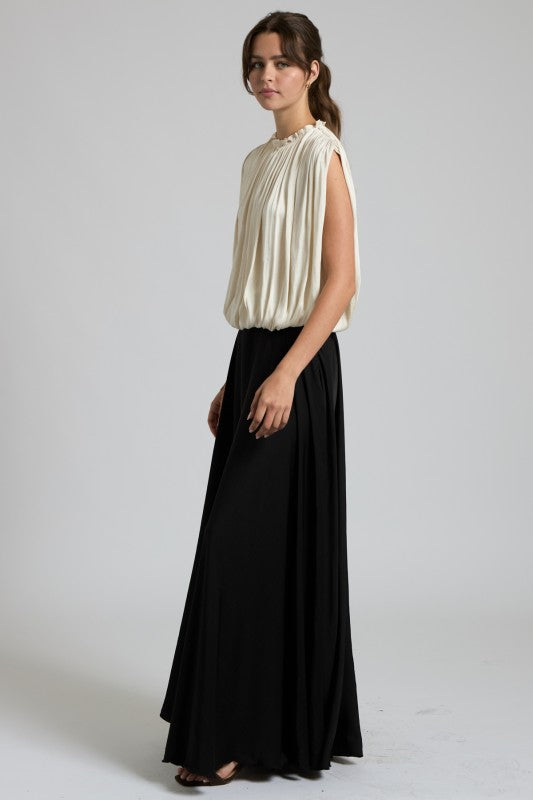 Satin High-Rise Maxi Skirt