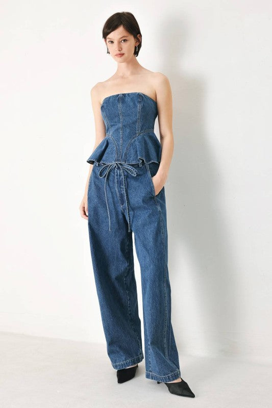 Camila Strapless Denim Top