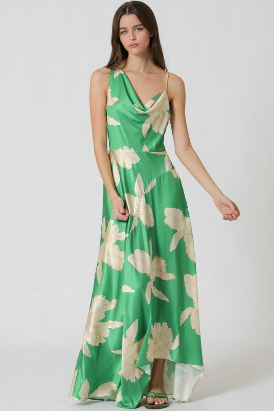 Classic Satin Bloom Dress