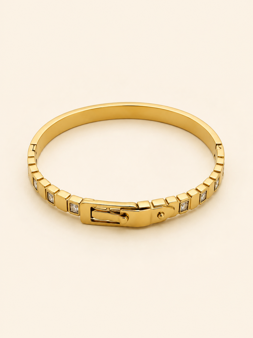 Gold Crystal Bangle Bracelet