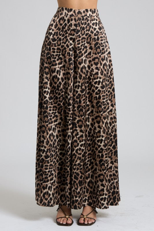 Leopard Print Strapless Two-Piece Set