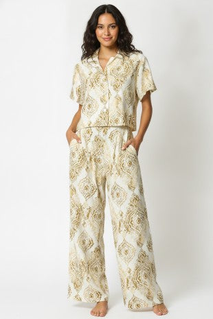 Golden Elegance Two-Piece Set
