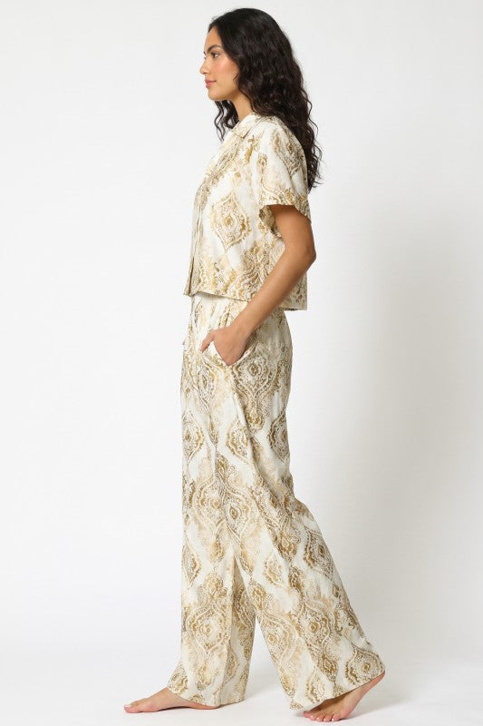 Golden Elegance Two-Piece Set