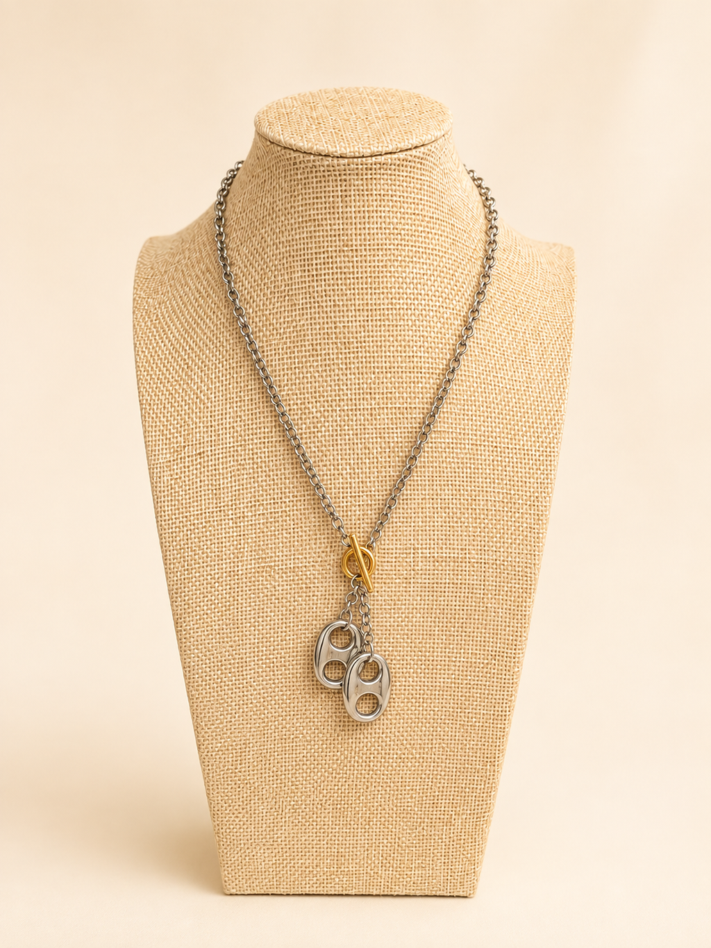 Two-Tone Statement Chain Necklace