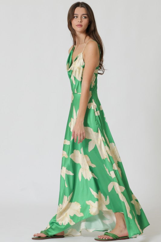Classic Satin Bloom Dress