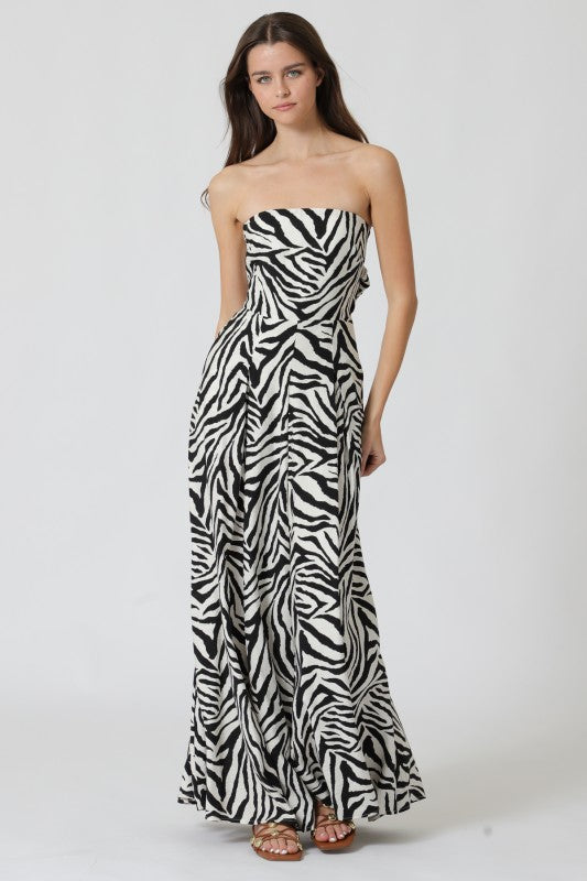 Wild Elegance Strapless Jumpsuit