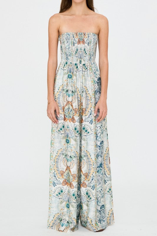 Bohemian Strapless Jumpsuit
