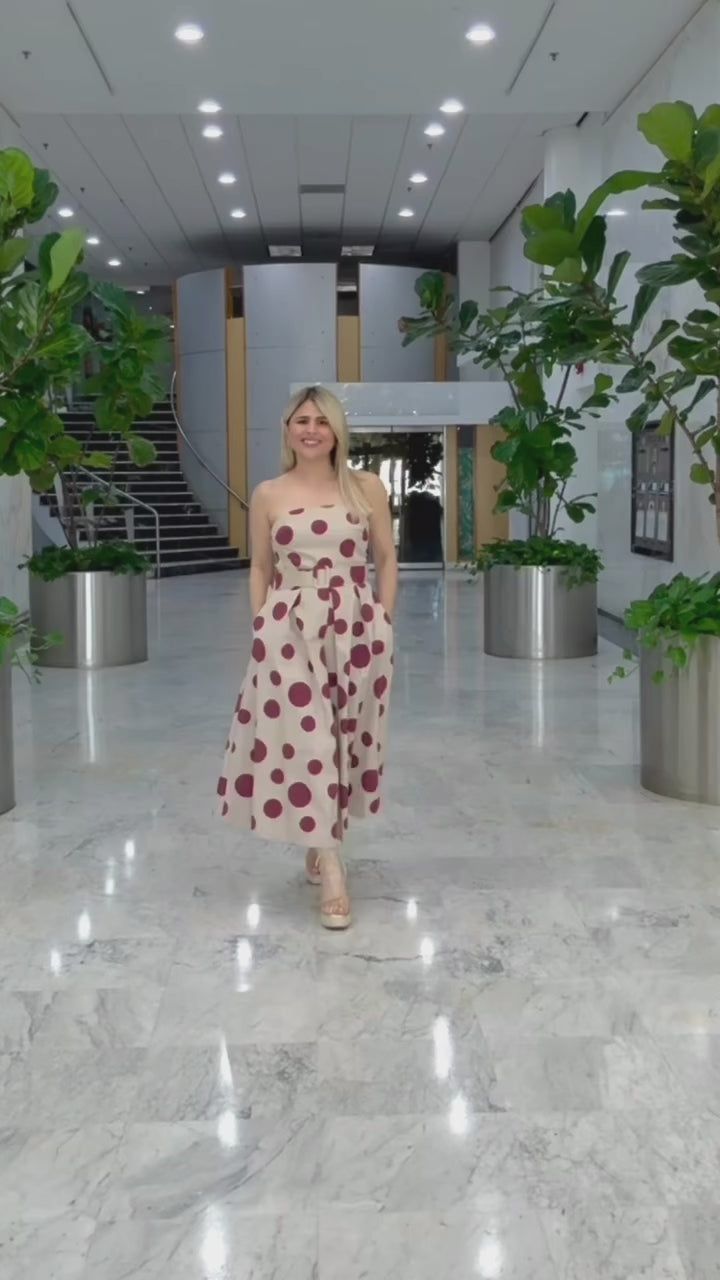 Italian Polka Dot Elegance Dress